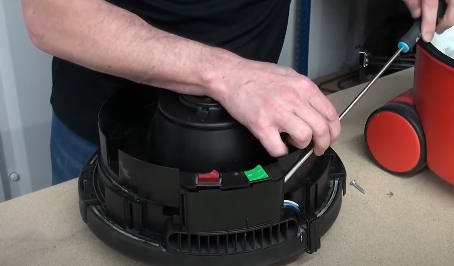 remove the switch cover on henry hoover